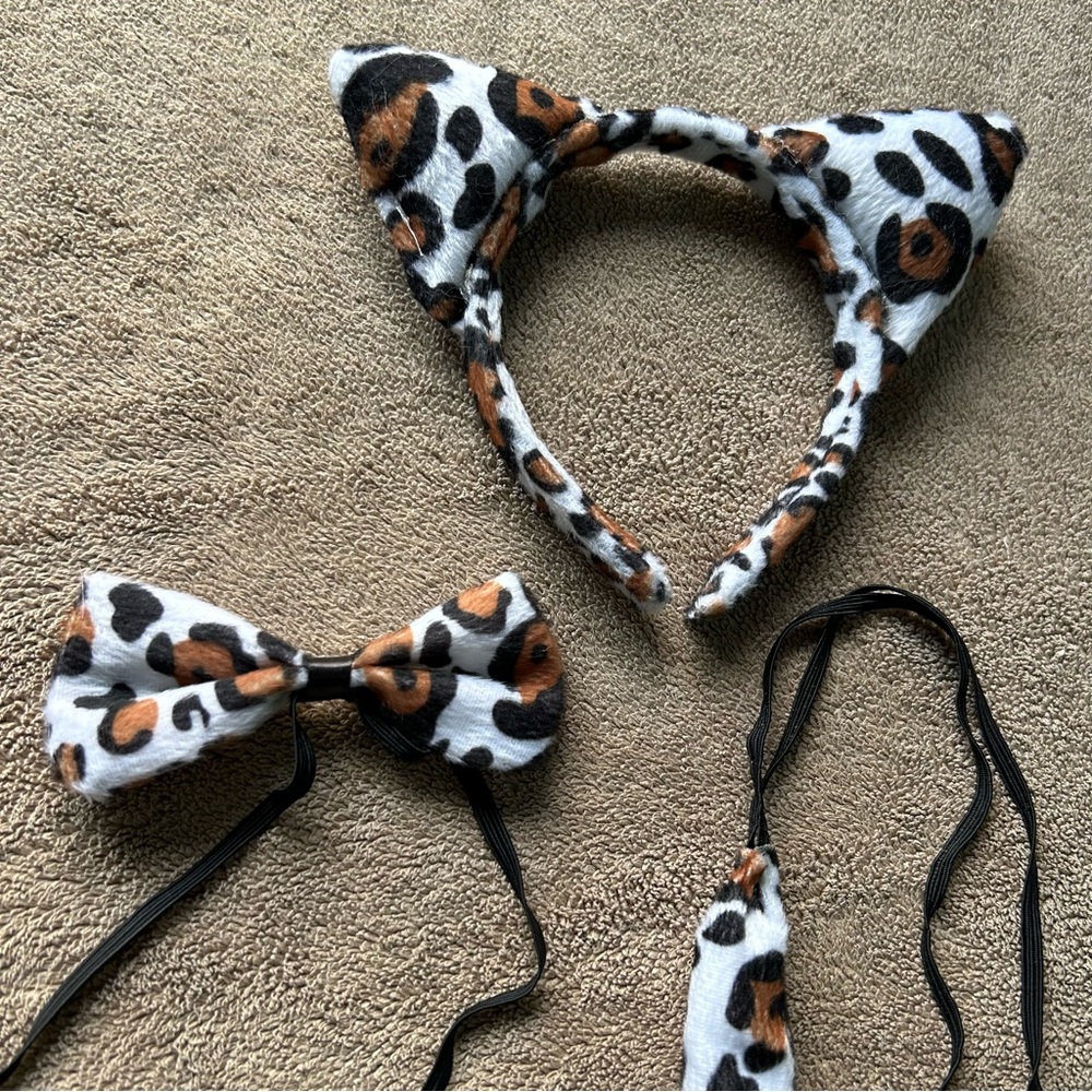 Leopard Print Cat Costume Set - Picture 2 of 3